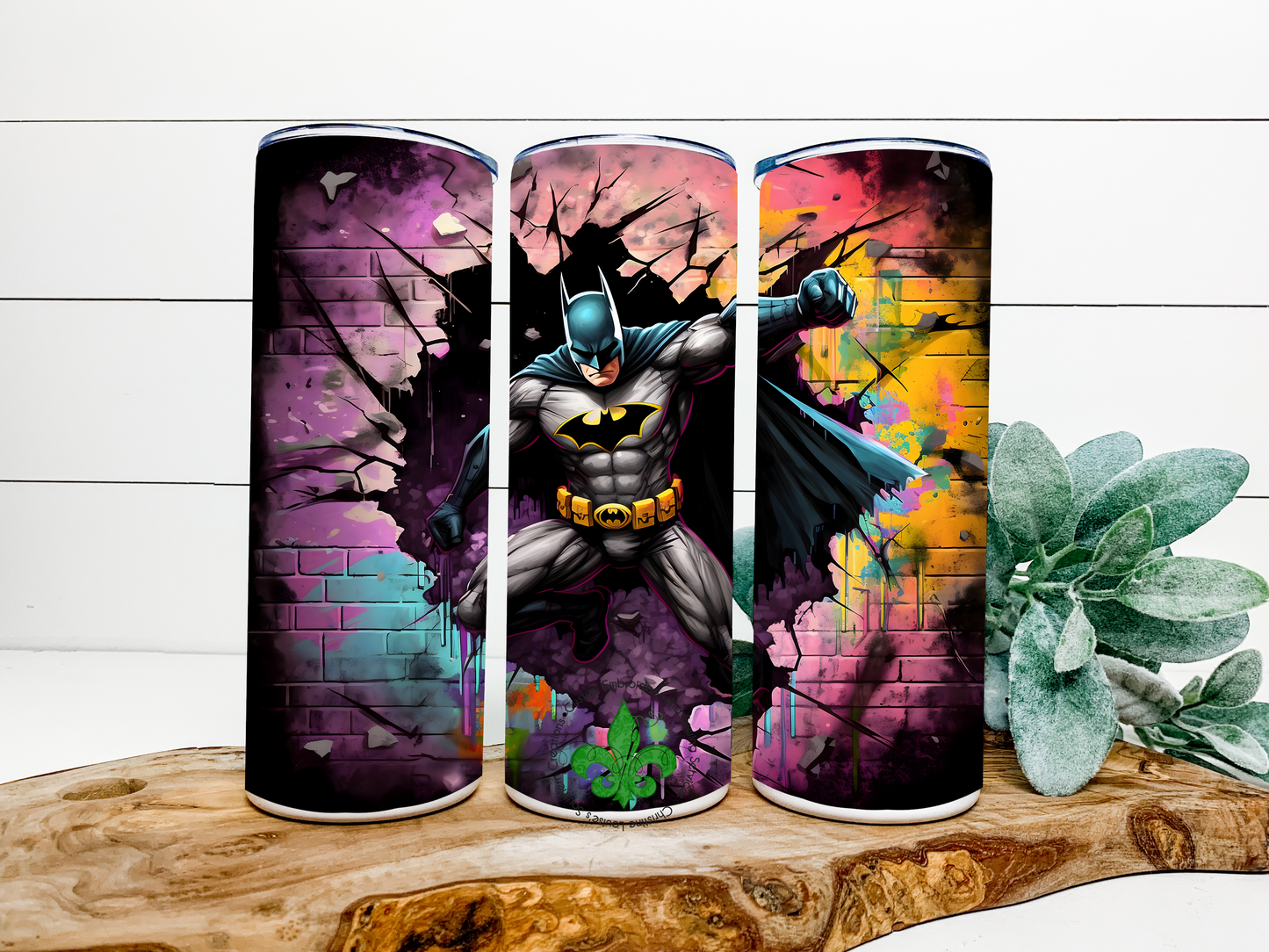 Bat Hero Inspired Tumbler, 20 Oz. Insulated Tumbler with Lid and Straw