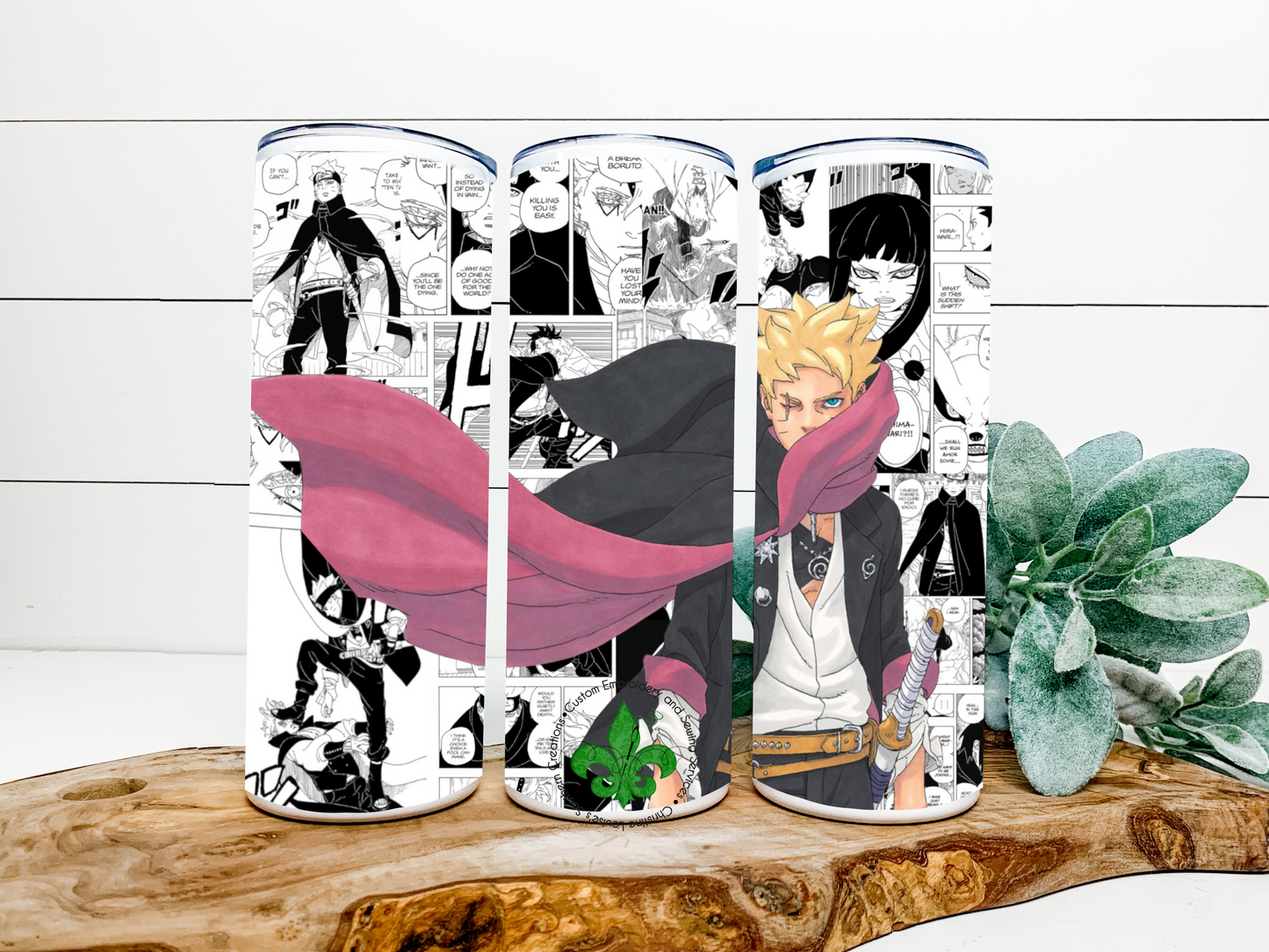 Boruto Time Skip Inspired Tumbler, 20 Oz. Insulated Tumbler with Lid and Straw