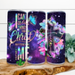 Purple I Can Do All Things Through Christ Faith Tumbler, 20 Oz. Insulated Tumbler with Lid and Straw