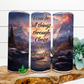 Mountains I Can Do All Things Through Christ Faith Tumbler, 20 Oz. Insulated Tumbler with Lid and Straw