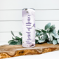 Maid Of Honor Purple Photo Personalized  Tumbler, 20 Oz. Insulated Tumbler with Lid and Straw