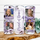 Maid Of Honor Purple Photo Personalized  Tumbler, 20 Oz. Insulated Tumbler with Lid and Straw