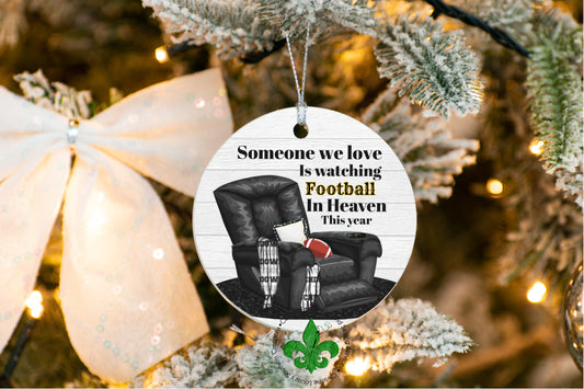 Christmas In Heaven Football Christmas Ornament