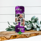 Photo Frame Purple Flowers Personalized Name Tumbler, 20 Oz. Insulated Tumbler with Lid and Straw