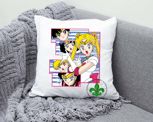 Moon Girls Throw Pillow Case