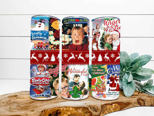 Christmas Nostalgia Tumbler, 20 Oz. Insulated Tumbler with Lid and Straw