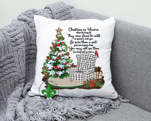 Christmas in Heaven Throw Pillow Case